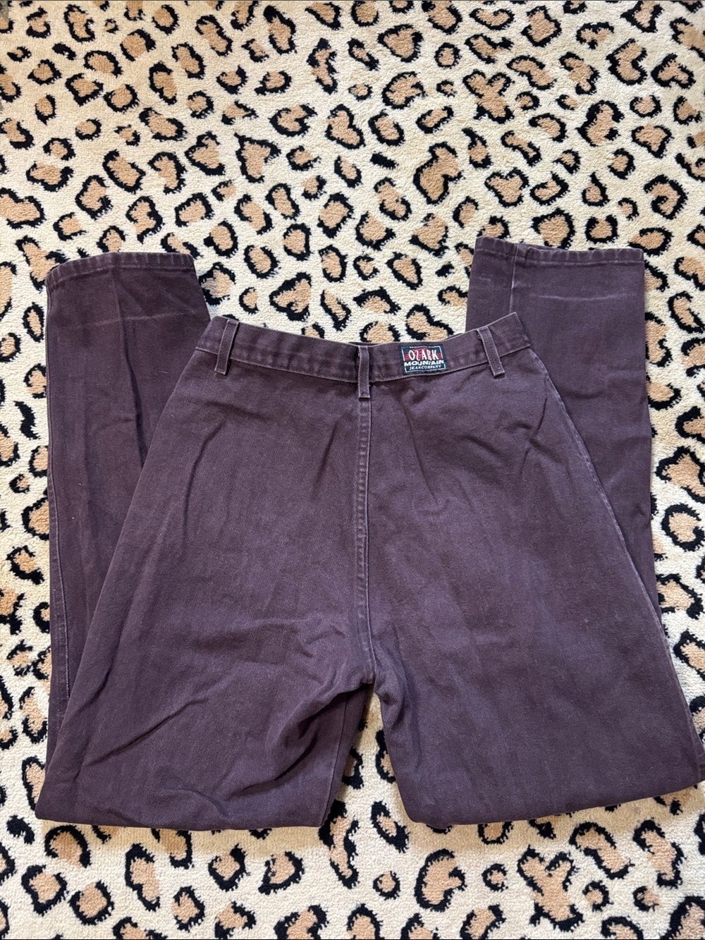 Vintage Loftark Women's High-Rise Straight Jeans in Deep Plum